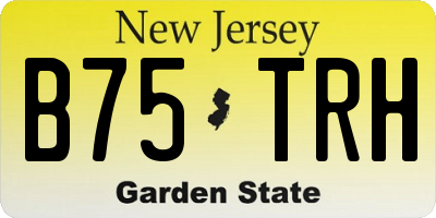 NJ license plate B75TRH
