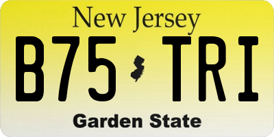NJ license plate B75TRI