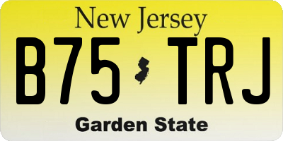NJ license plate B75TRJ