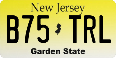 NJ license plate B75TRL