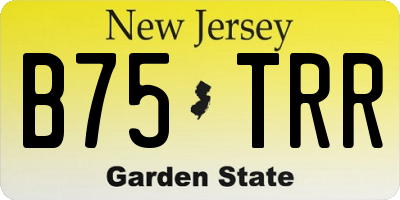NJ license plate B75TRR