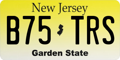 NJ license plate B75TRS