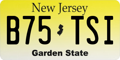 NJ license plate B75TSI