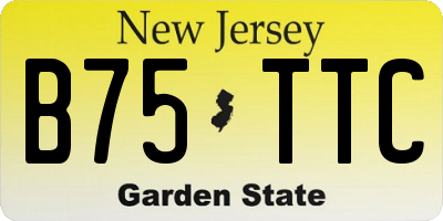 NJ license plate B75TTC