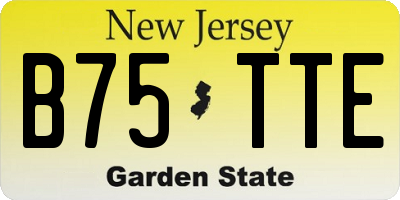 NJ license plate B75TTE