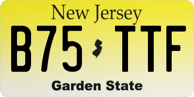 NJ license plate B75TTF