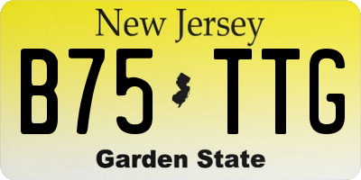 NJ license plate B75TTG