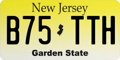NJ license plate B75TTH