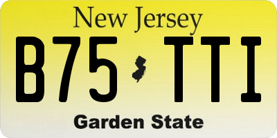 NJ license plate B75TTI