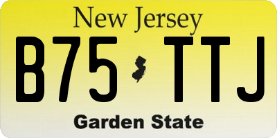 NJ license plate B75TTJ
