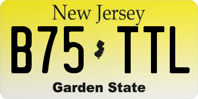 NJ license plate B75TTL