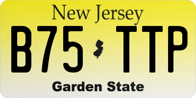 NJ license plate B75TTP