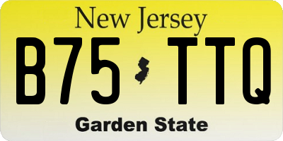 NJ license plate B75TTQ