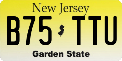 NJ license plate B75TTU