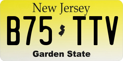 NJ license plate B75TTV
