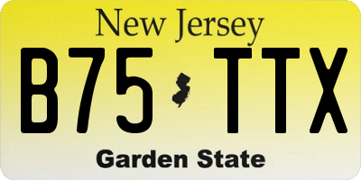NJ license plate B75TTX