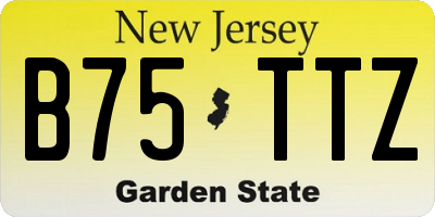 NJ license plate B75TTZ