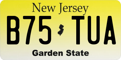 NJ license plate B75TUA