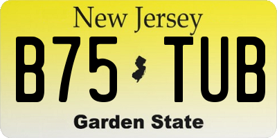 NJ license plate B75TUB