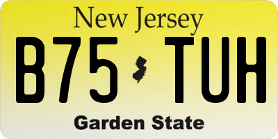 NJ license plate B75TUH