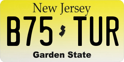 NJ license plate B75TUR