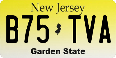 NJ license plate B75TVA