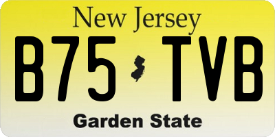 NJ license plate B75TVB