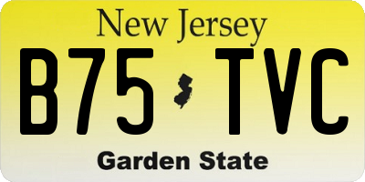 NJ license plate B75TVC