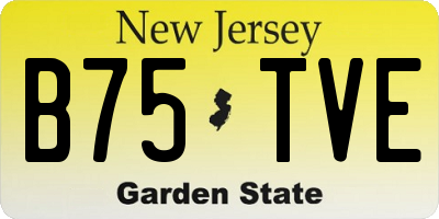 NJ license plate B75TVE
