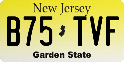 NJ license plate B75TVF
