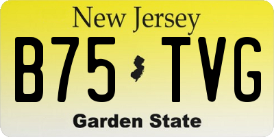 NJ license plate B75TVG