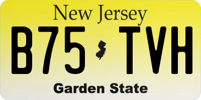 NJ license plate B75TVH
