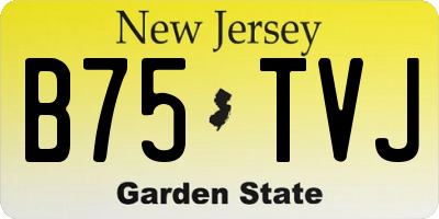 NJ license plate B75TVJ