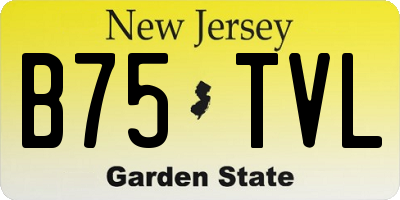 NJ license plate B75TVL