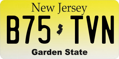 NJ license plate B75TVN