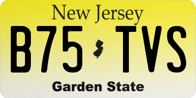 NJ license plate B75TVS
