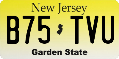 NJ license plate B75TVU