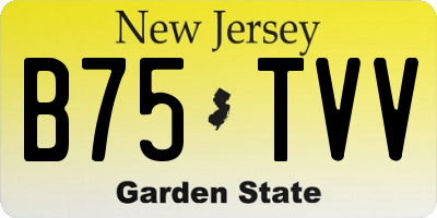 NJ license plate B75TVV