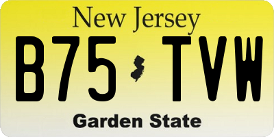 NJ license plate B75TVW