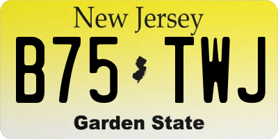 NJ license plate B75TWJ
