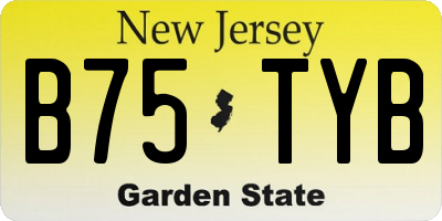 NJ license plate B75TYB
