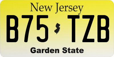 NJ license plate B75TZB