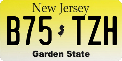 NJ license plate B75TZH