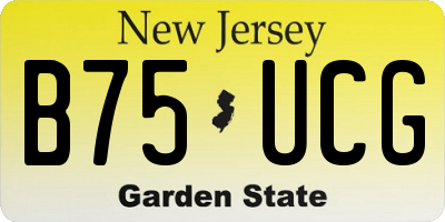 NJ license plate B75UCG