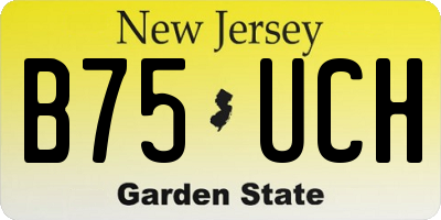 NJ license plate B75UCH
