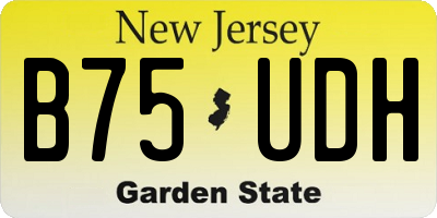 NJ license plate B75UDH