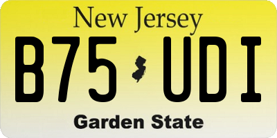 NJ license plate B75UDI