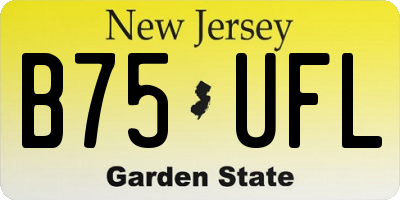 NJ license plate B75UFL