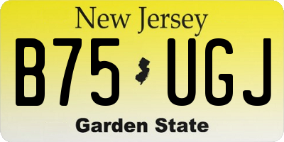 NJ license plate B75UGJ
