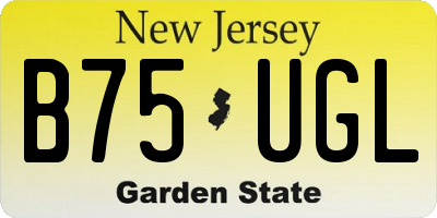 NJ license plate B75UGL